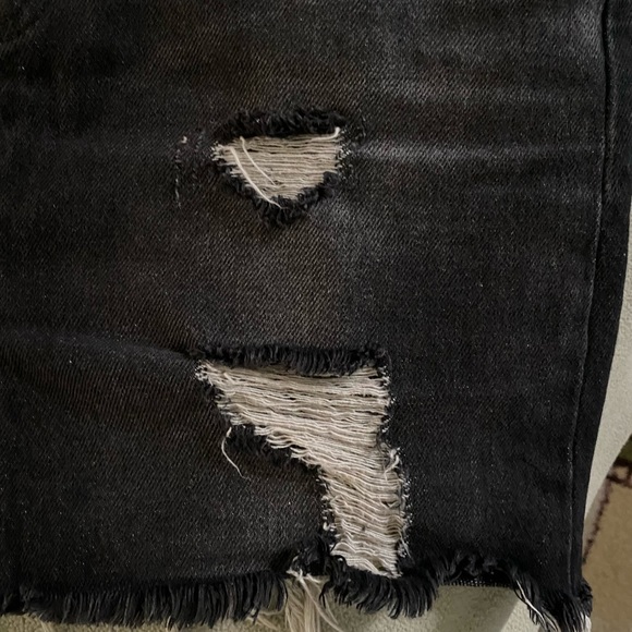 We The Free black distressed jean skirt - Picture 5 of 6